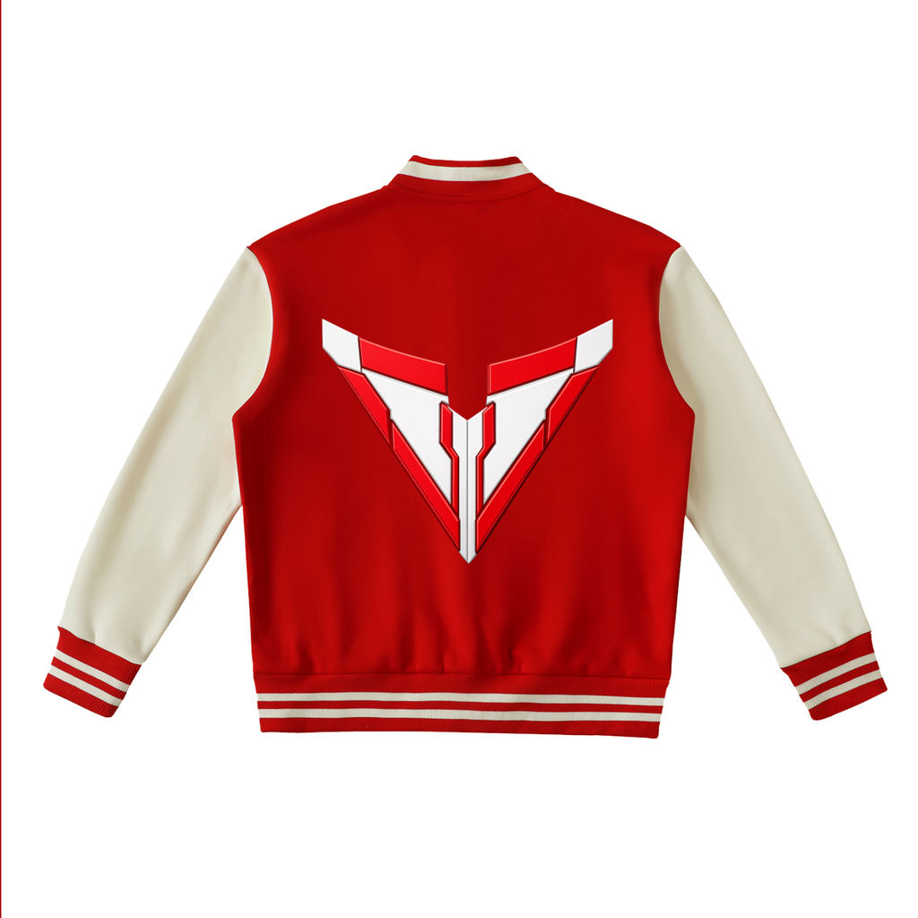 Two-Tone Fleeced Varsity Jacket