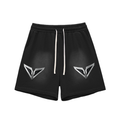 Sun Fade Raw Edge Cotton Shorts