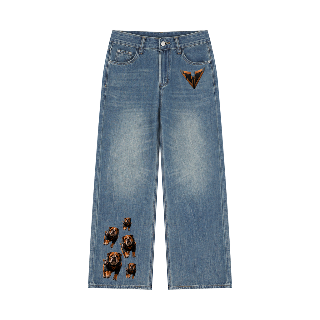 Women’s Vintage Wash Wide Leg Jeans