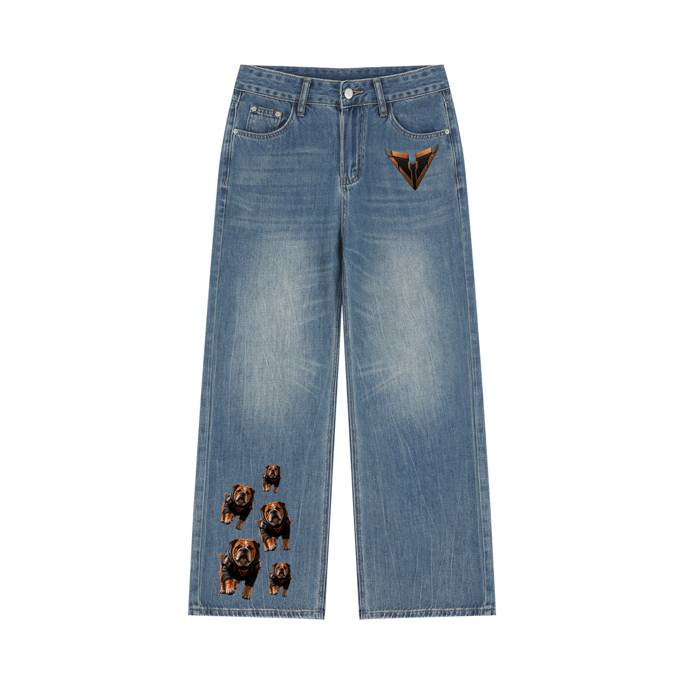Women’s Vintage Wash Wide Leg Jeans