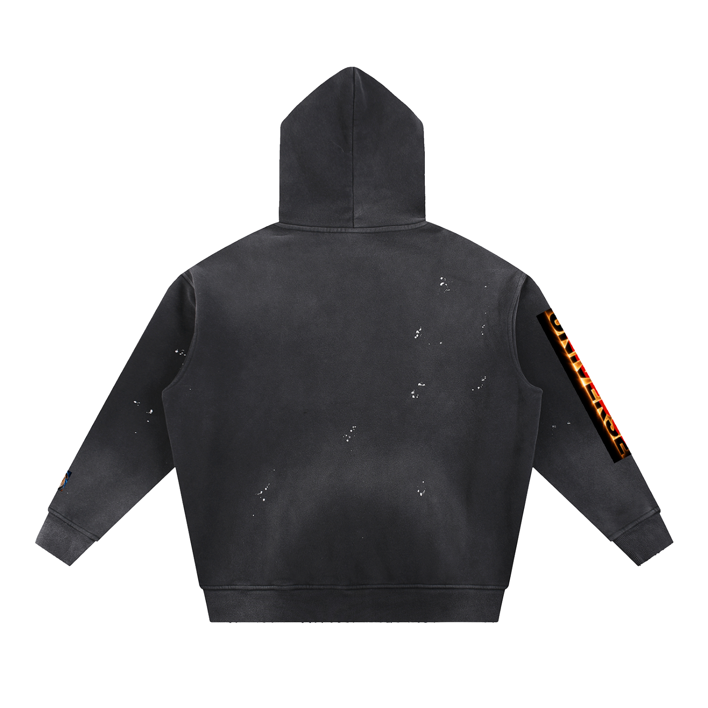 Universe Vintage Washed Frayed Fleece Hoodie