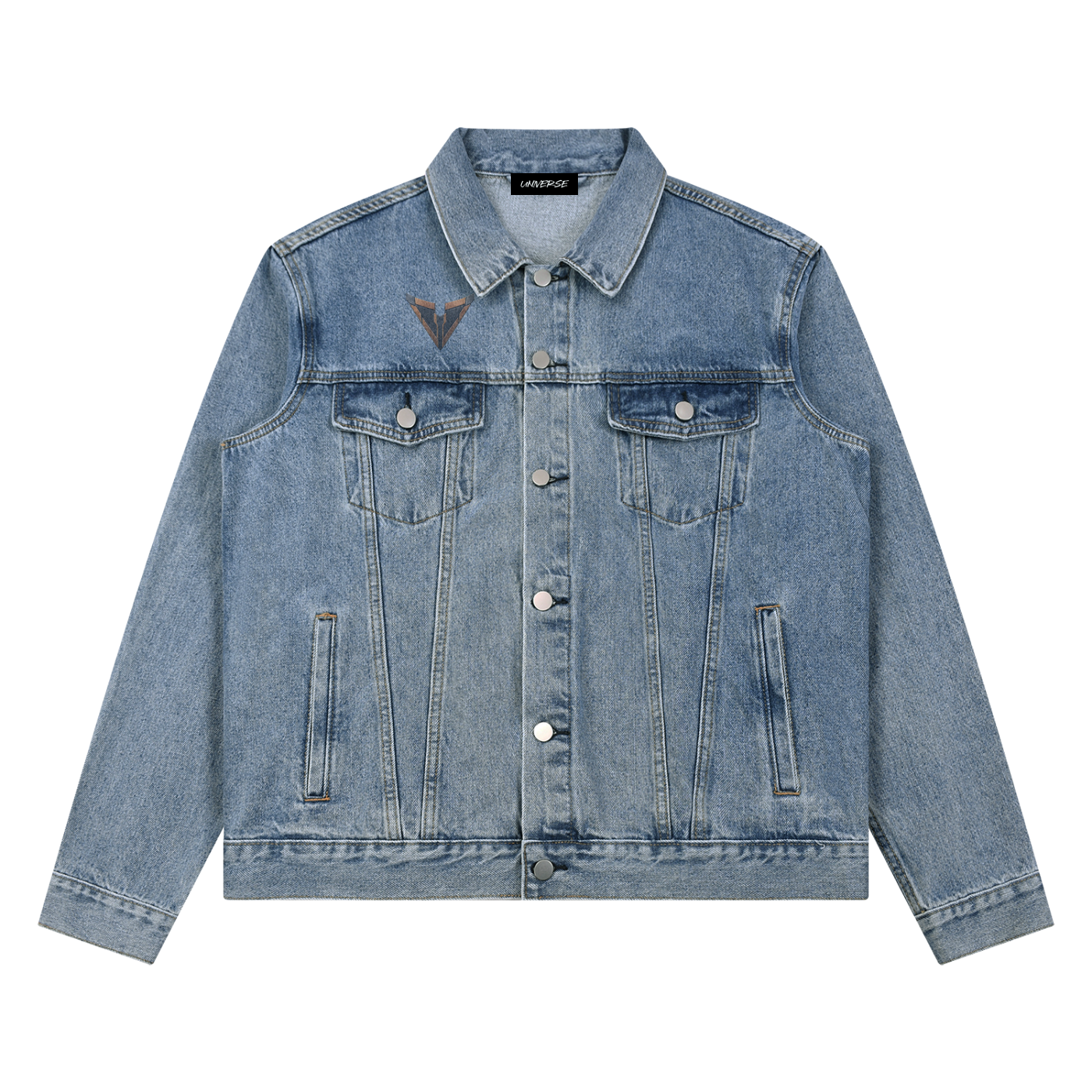 Unisex Vintage Wash Denim Jacket