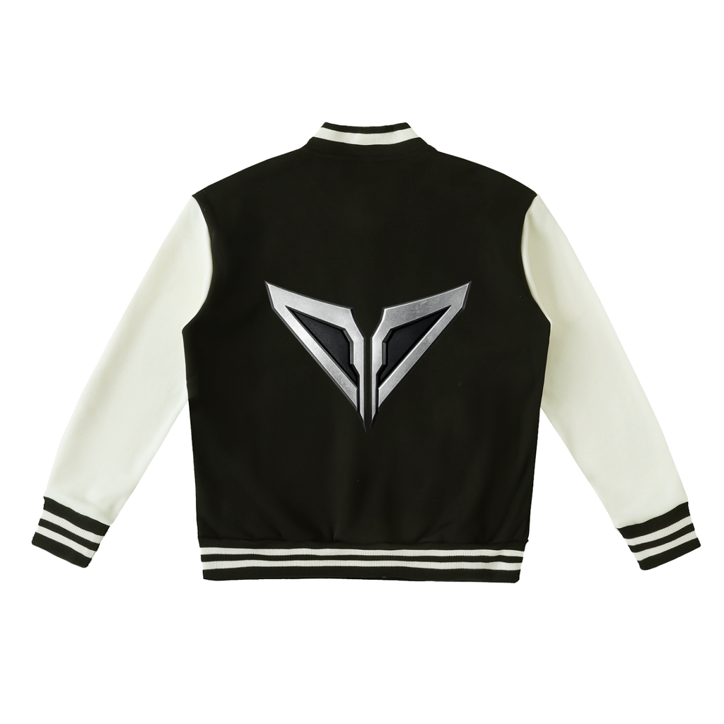 Two-Tone Fleeced Varsity Jacket