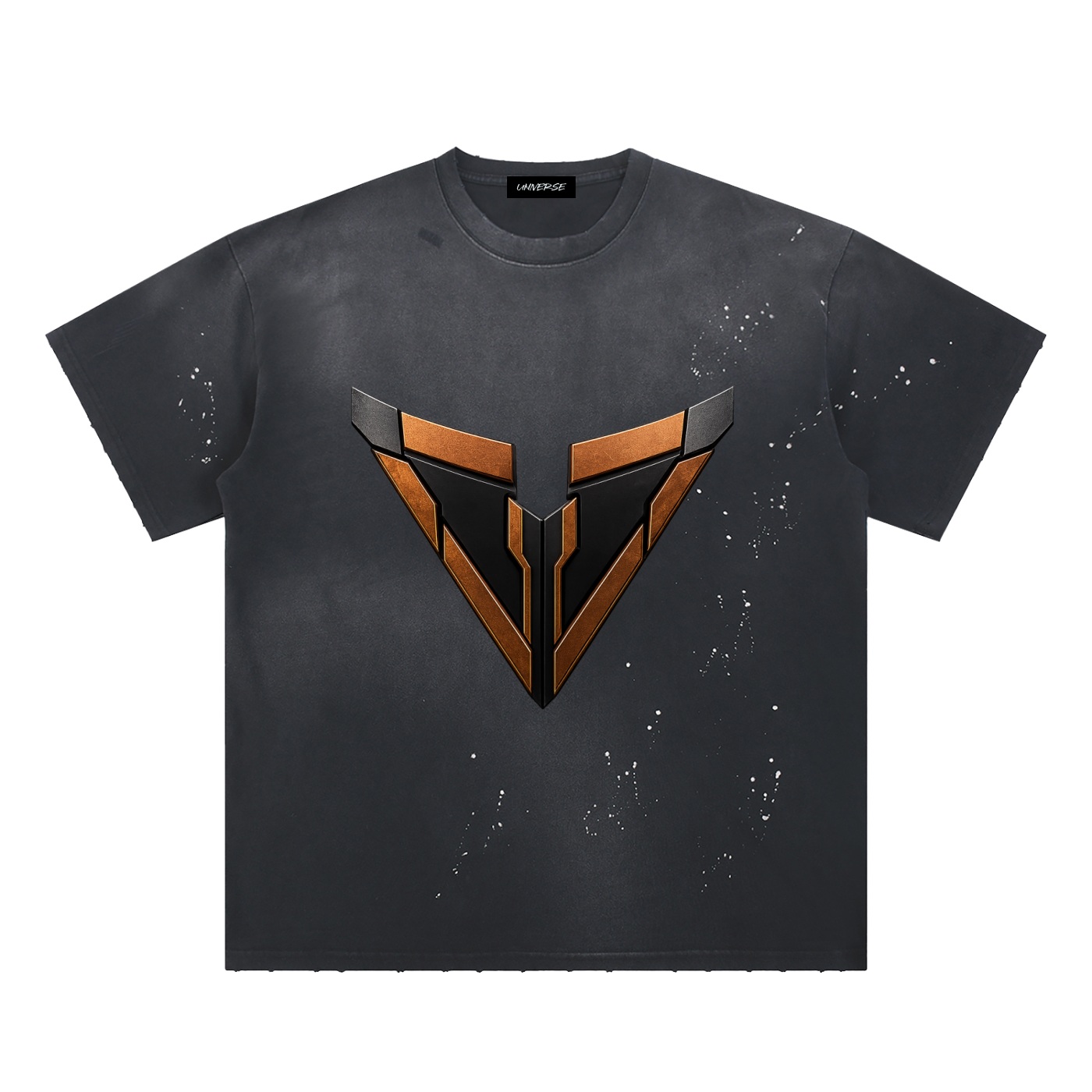 Hand-Frayed Sunfade Paint Splatter T-Shirt