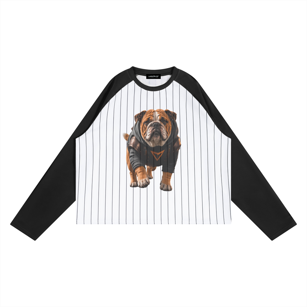 Unisex Striped Raglan Long Sleeve T-Shirt